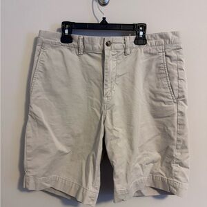 Ralph Lauren Men's Beige Flat Front Shorts